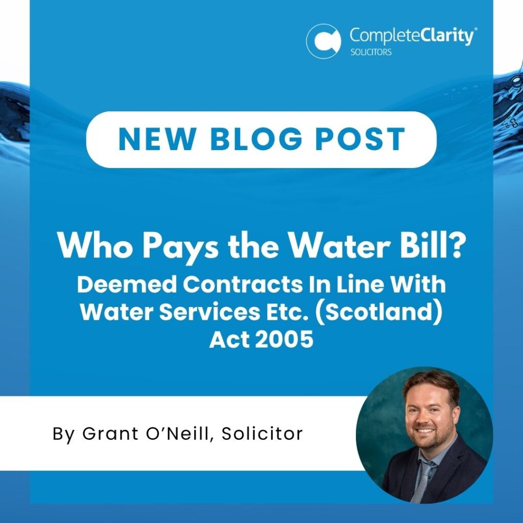 Deemed Contracts in Line with Water Services